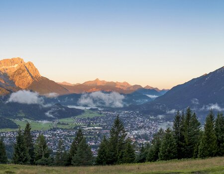 Panoramabild über Garmisch-Partenkirchen