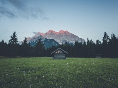 Abendstimmung beim Wandern in Bayern