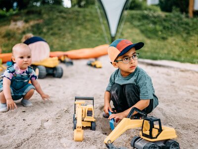 Sandspielplatz beim Hotel